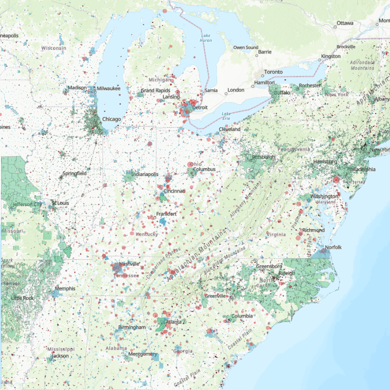 EPIC water service boundaries map