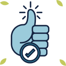 thumbs up checkmark logo