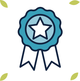 Ribbon badge icon