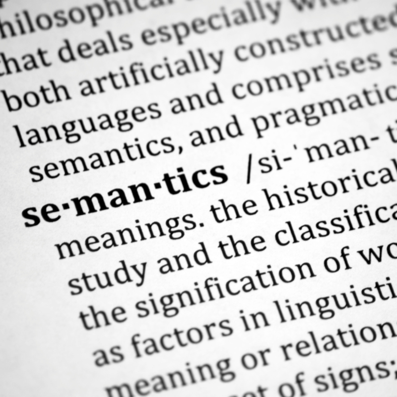 semantics in the dictionary