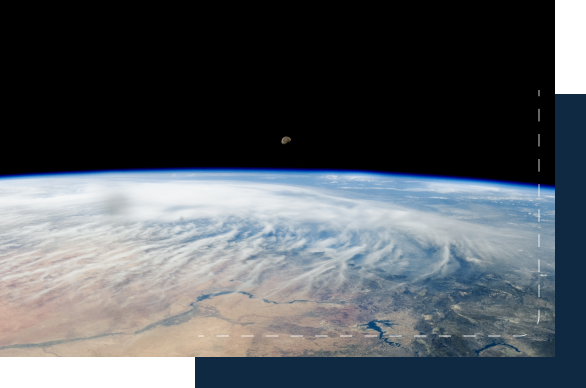 View of earth from ISS