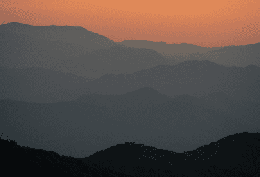 Sunset over the Blue Ridge Mountains